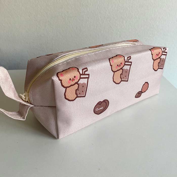 estuches grandes de tela espaciosos con ositos kawaii
