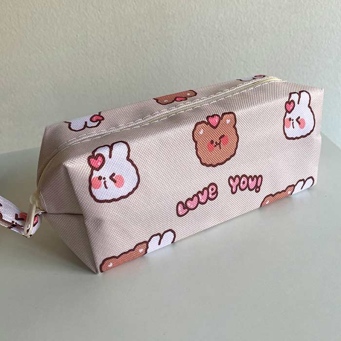 estuches grandes de tela espaciosos con ositos kawaii