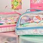 estuche escolar grande kawaii para lapices, transparente y con compartimentos