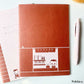 Libreta ejaponesa estilo vintage en tonos marrones con dibujo kawaii