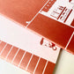 Libreta ejaponesa estilo vintage en tonos marrones con dibujo kawaii