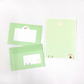 set de cartas y sobres con textura de papeleria japonesa con perrito