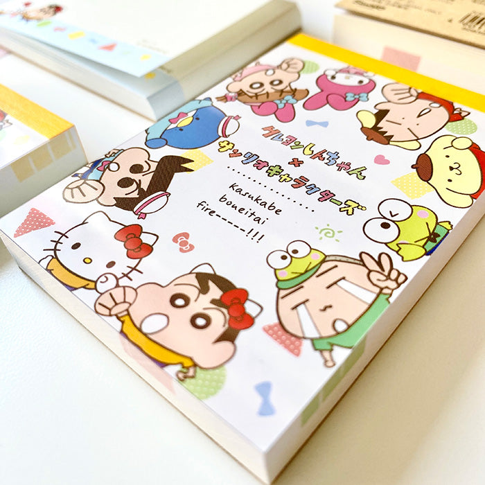 Bloc de notas Hello Kitty con ShinChan estilo kawaii para amantes de la papelería bonita
