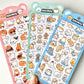 hoja de pegatinas de animales resistentes al agua para agendas y libretas, con diseños de kawaii