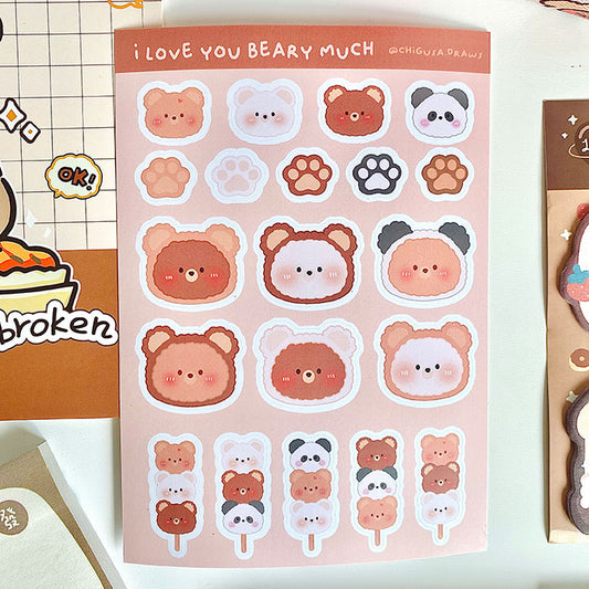 pegatinas bonitas de vinilo para agenda y decorar de ositos kawaii