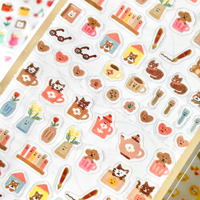 FURUKAWA SHIKO |  | Pegatinas pequeñas Daily Seal para agenda ‑ Marrón