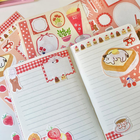 set de decoración con pegatinas japonesas de estilo kawaii para bullet journal y penpal de la marca furukawa shiko