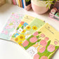 libreta A5 a rayas, con diseño aesthetic y kawaii de flores y animales muy buena calidad