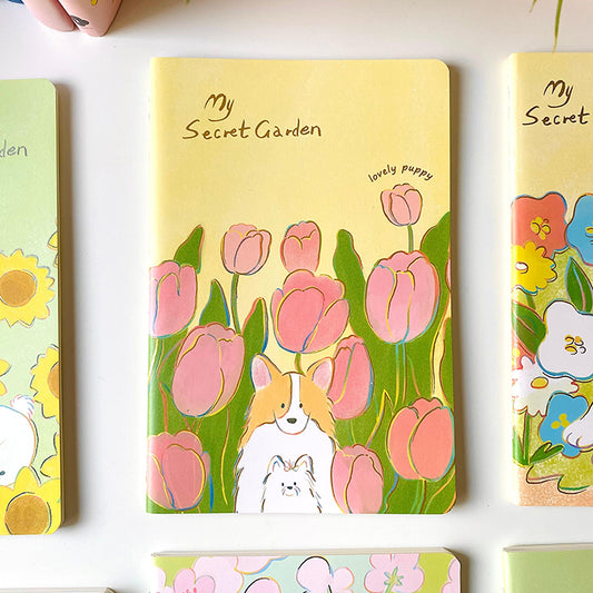 Joytop | Libreta Secret Garden , tulipanes - A5 a rayas y tapa blanda (Copia)