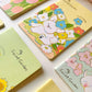 libreta A5 a rayas, con diseño aesthetic y kawaii de flores y animales muy buena calidad
