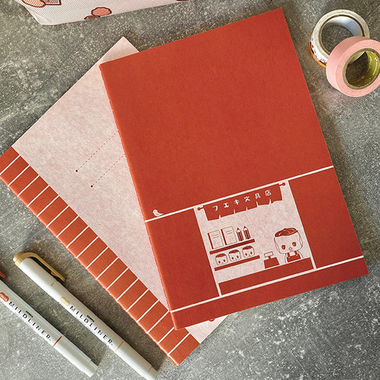 Libreta japonesa estilo vintage con dibujo kawaii y papel de buena calidad