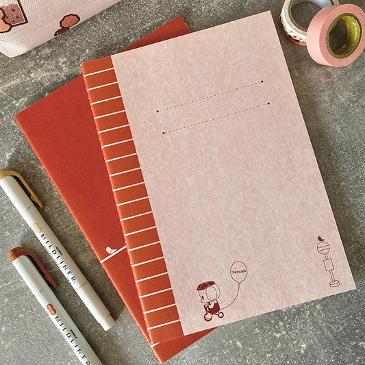 Libreta japonesa estilo vintage con dibujo kawaii y papel de buena calidad