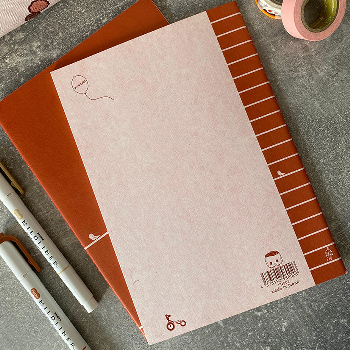 Libreta japonesa estilo vintage con dibujo kawaii y papel de buena calidad