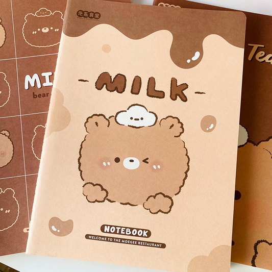 Joytop | Libreta de ositos tamaño B5 a líneas - Chocolate con leche