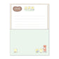 set de cartas y sobres con textura de papeleria japonesa con pollito kawaii