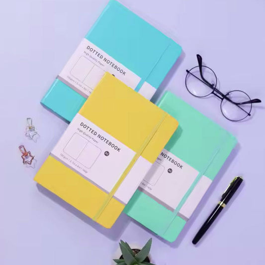 libretas con guía de puntos para bullet journal de colores lisos, complemento de papelería bonita