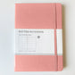 libretas con guía de puntos para bullet journal de color rosa, complemento de papelería bonita