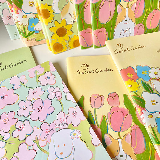 libreta A5 a rayas, con diseño aesthetic y kawaii muy cuidado y de buena calidad
