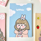 libreta a5 pequeña de estilo kawaii, ideal como cuaderno de notas para estudiantes y para bullet journal