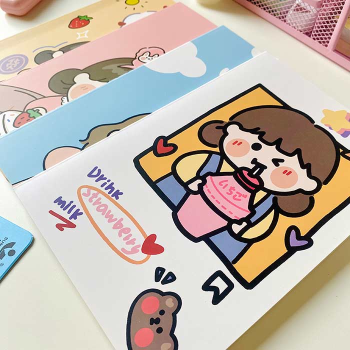 libreta a5 pequeña de estilo kawaii, ideal como cuaderno de notas para estudiantes y para bullet journal