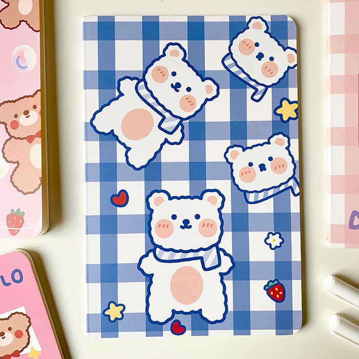 libreta a5 pequeña de estilo kawaii, ideal como cuaderno de notas para estudiantes y para bullet journal