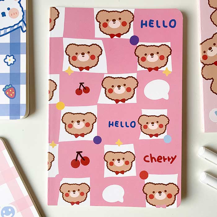 libreta a5 pequeña de estilo kawaii, ideal como cuaderno de notas para estudiantes y para bullet journal