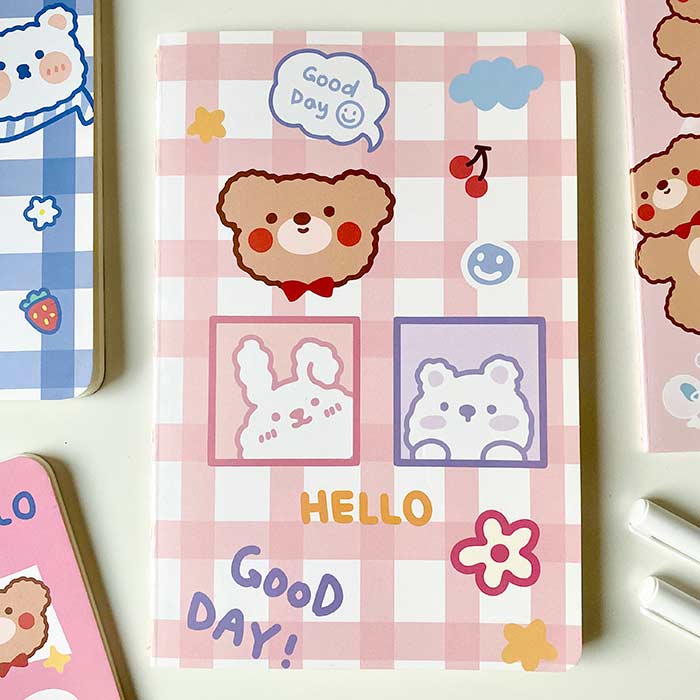 libreta a5 pequeña de estilo kawaii, ideal como cuaderno de notas para estudiantes y para bullet journal