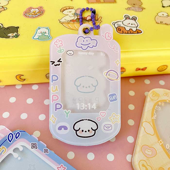llavero portafotos con divertido diseño kawaii, ideal como accesorio para el bolso y las llaves