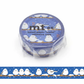 cinta decorativa de papelería japonesa de calidad con pájaros kawaii y fondo azul