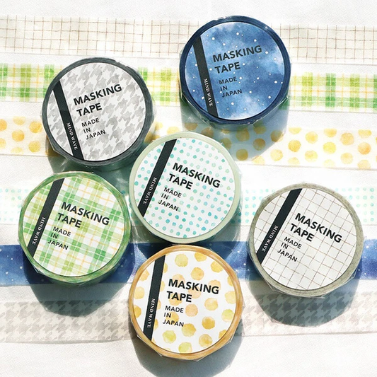 washi tape japonés de buena calidad con diseño aesthetic para decorar