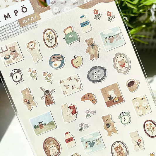 pegatinas japonesas pequeñas estilo aesthetic de papel para decorar agendas