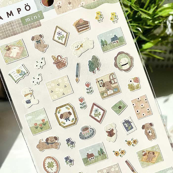 pegatinas japonesas pequeñas estilo aesthetic de papel para decorar agendas