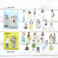 pack de pegatinas japonesas de chicas aesthetic para decorar y hacer manualidades