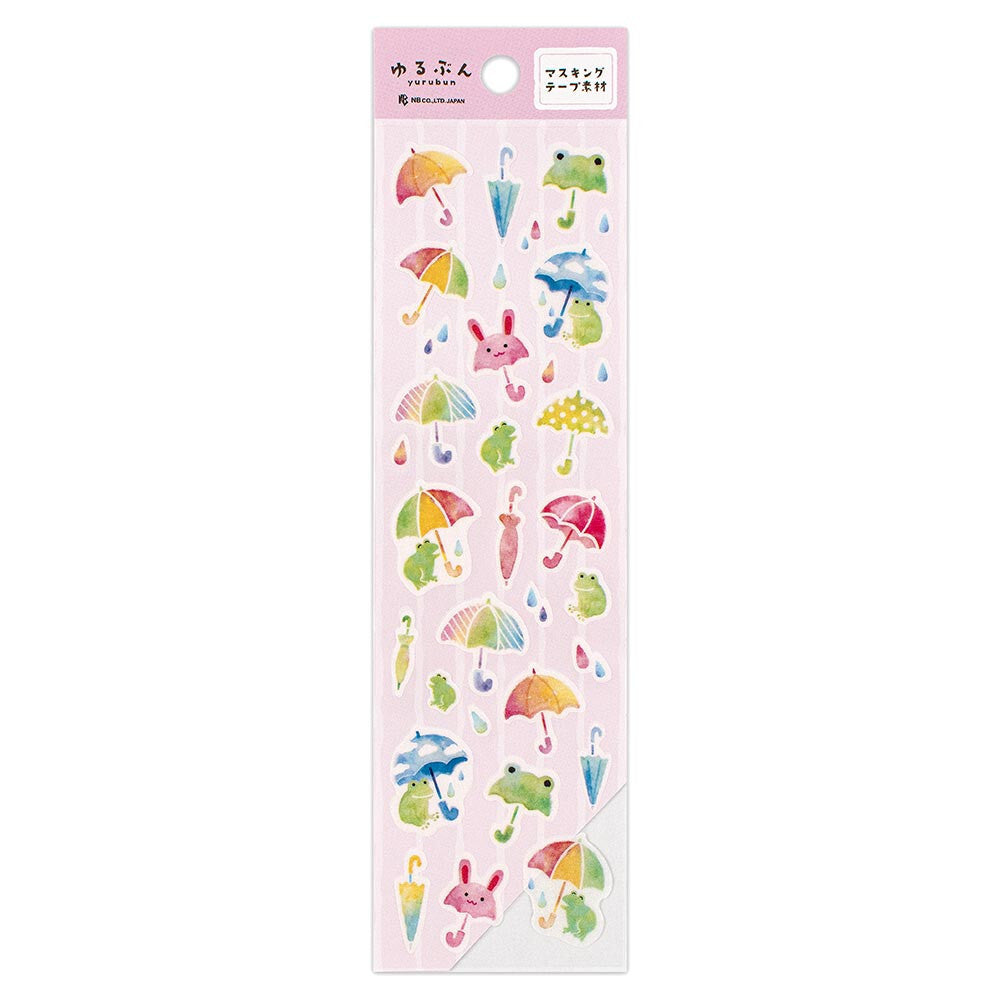 NB. CO. Ltd Japan | Pegatinas de ranitas y paraguas - Papel Washi