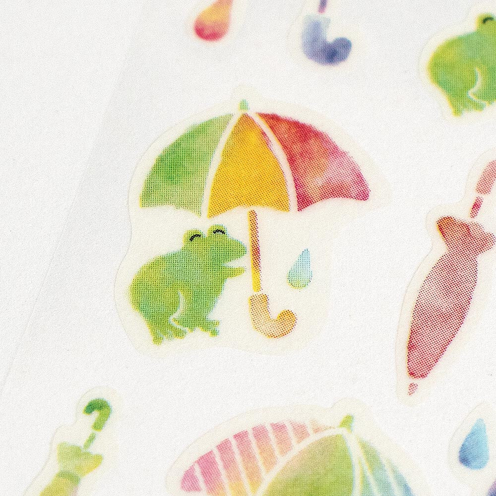 NB. CO. Ltd Japan | Pegatinas de ranitas y paraguas - Papel Washi