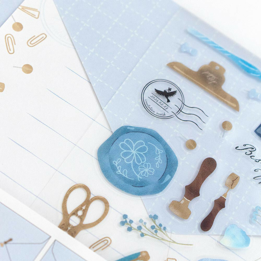 set para escribir cartas de papelería japonesa, con diseño aesthetic y kawaii 