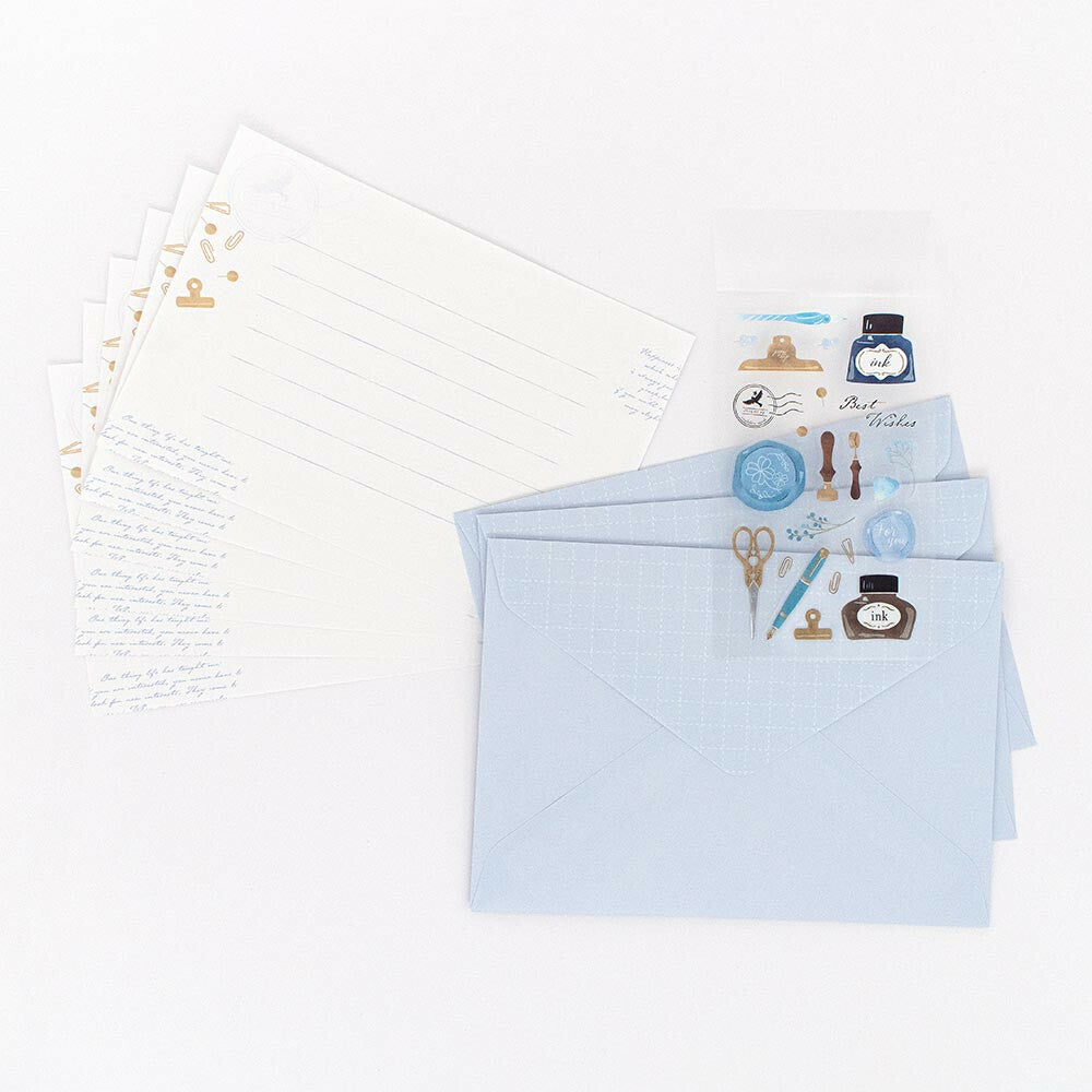 set para escribir cartas de papelería japonesa, con diseño aesthetic y kawaii