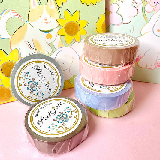 washi tapes de japón lisos y de colores suaves, ideales para decorar libretas, bullet journal o cartas de penpal