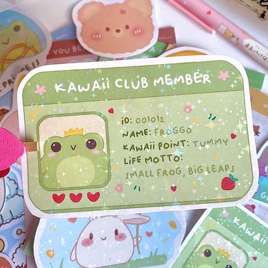 pegatina holografica sticker brillante para decorar estilo kawaii