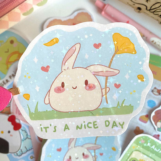 pegatina holografica sticker brillante para decorar estilo kawaii