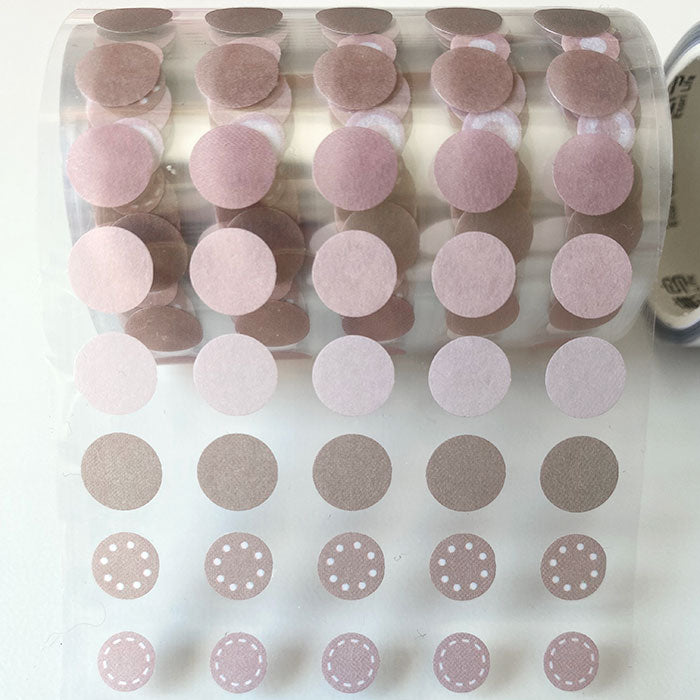 pegatinas de papel de redondas para decorar en tonos rosas y azules