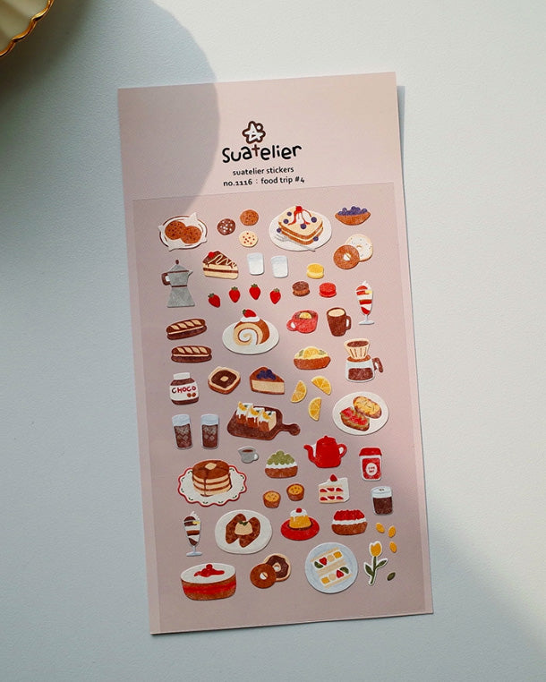 pegatinas coreanas de repostería, comida y pasteles para agenda y decorar el bullet journal