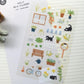 pegatinas coreanas de gatos y naturaleza de jardin inspirado en primavera para agenda y decorar el bullet journal