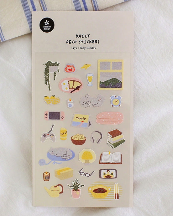 pegatinas coreanas estilo cozy y aesthetic para agenda y decorar el bullet journal