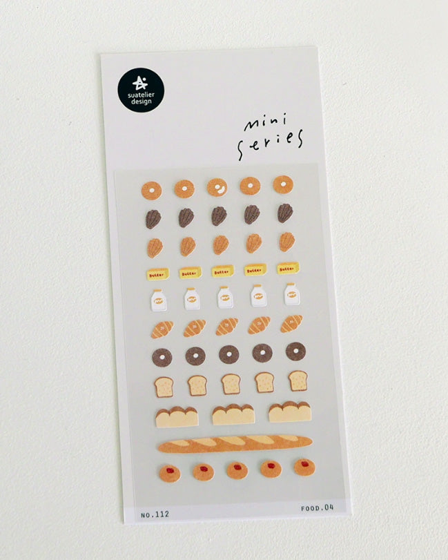 pegatinas coreanas de galletas y panadería para agenda y decorar el bullet journal
