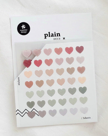 SUATELIER | Pegatinas Decorativas - 3 Hojas de corazones