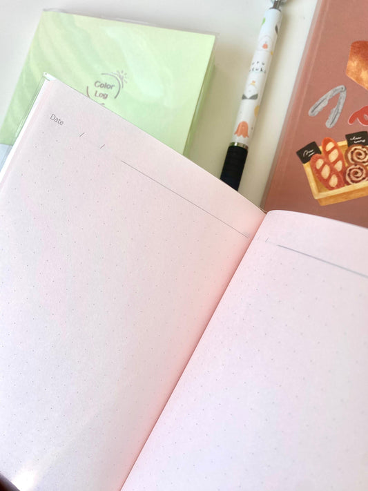 Nakabayashi | Libreta de bolsillo con puntitos Color Log - Rosa