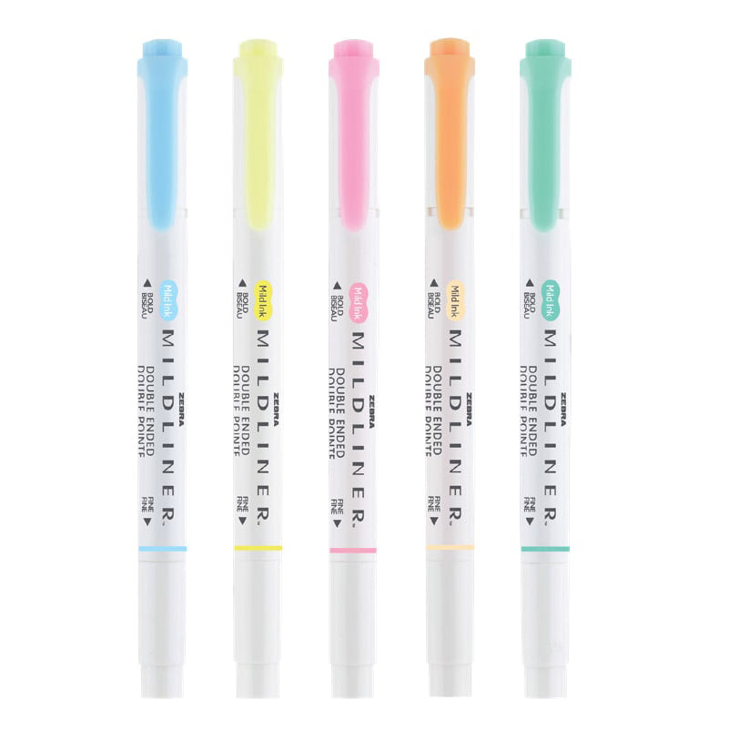 rotuladores subrayadores mildliner japoneses en tonos fluorescentes para bullet journal
