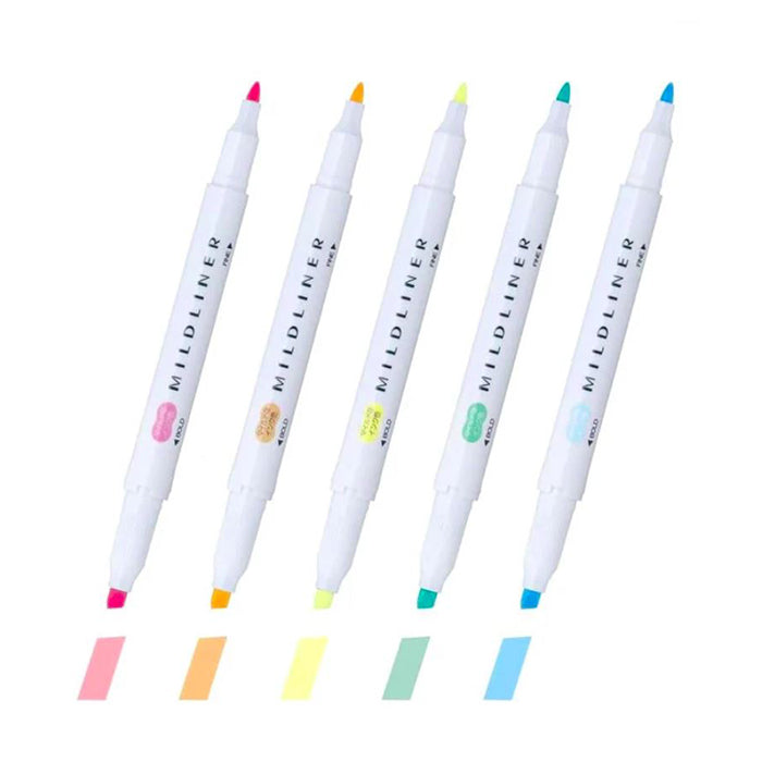 rotuladores subrayadores mildliner japoneses en tonos fluorescentes para bullet journal