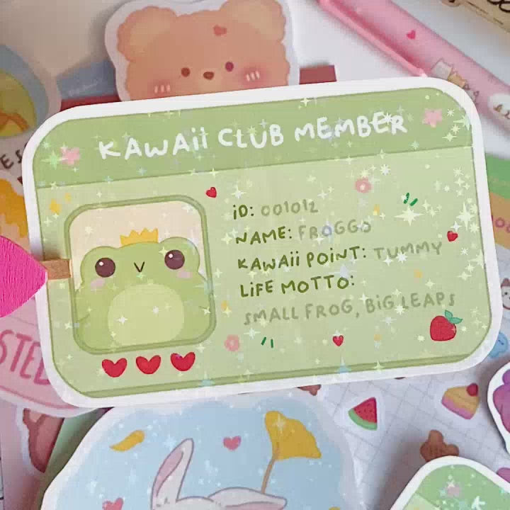 pegatina holografica sticker brillante para decorar estilo kawaii